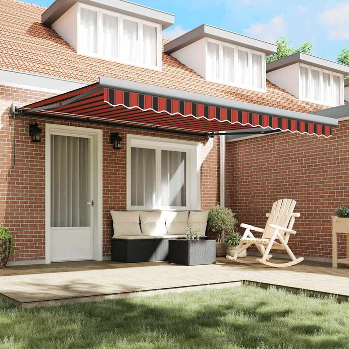 Cortina Retractabilă Manual Roșu și Negru 350 x 250 cm țesătură - WALTI WALTI