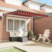 Copertină Manual Roșu și Negru 350 x 250 x 165 cm Poliester - WALTI WALTI