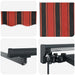 Cortina Retractabilă Manual Portocaliu și negru 350 x 250 cm - WALTI WALTI