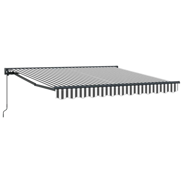 Cortina Retractabilă Manual Antracit și Alb 350 x 250 cm - WALTI WALTI