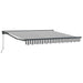 Cortina Retractabilă Manual Antracit și Alb 350 x 250 cm - WALTI WALTI