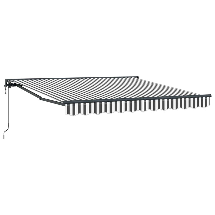 Cortina Retractabilă Antracit și Alb 350 x 250 cm - WALTI WALTI