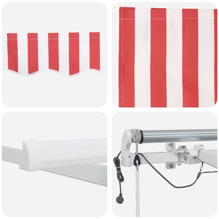 Cortina Retractabilă Roșu și Alb 350 x 250 cm - WALTI WALTI