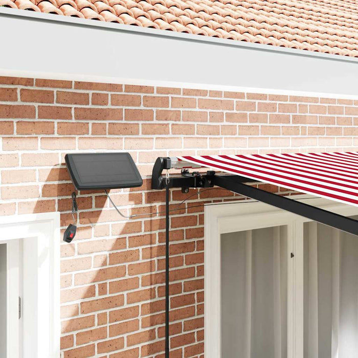Cortina Retractabilă Manual Roșu și alb 350 x 250 cm țesătură - WALTI WALTI