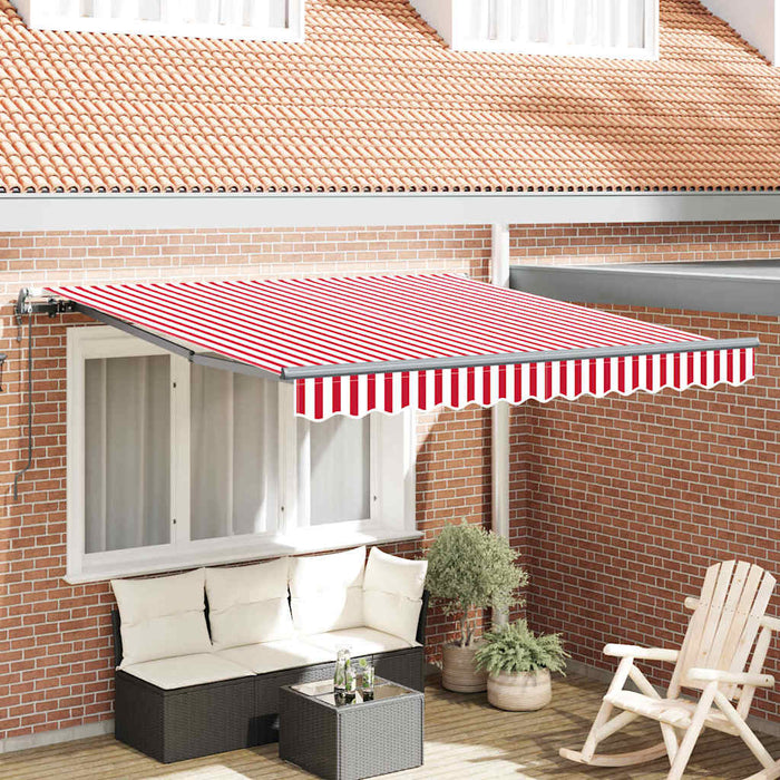 Cortina Retractabilă Roșu și Alb 350 x 250 cm - WALTI WALTI