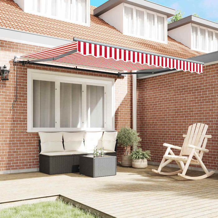 Cortina Retractabilă Roșu și Alb 350 x 250 cm - WALTI WALTI