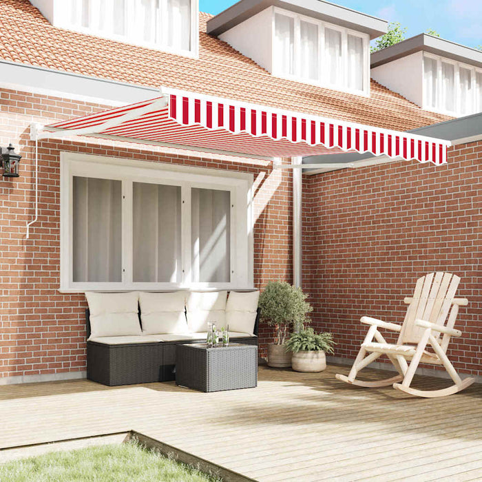 Cortina Retractabilă Manual Roșu și Alb 350 x 250 cm - WALTI WALTI