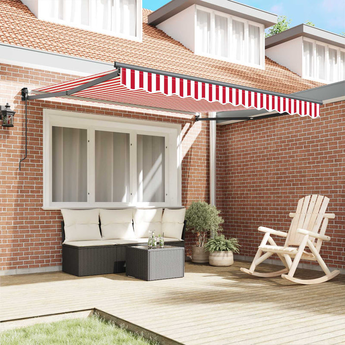 Cortina Retractabilă Manual Roșu și Alb 350 x 250 cm - WALTI WALTI