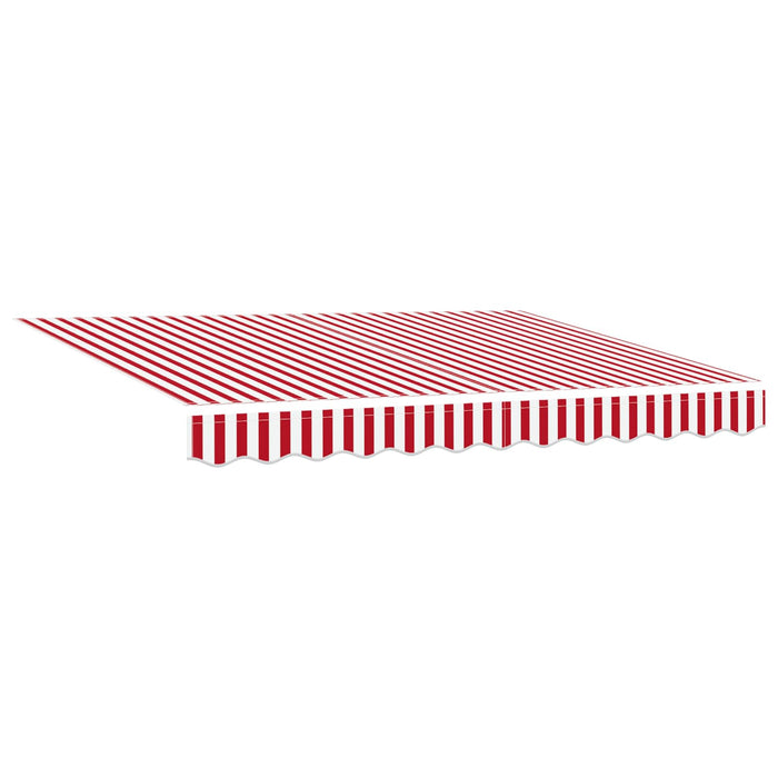 Cortina Retractabilă Manual Roșu și Alb 350 x 250 cm - WALTI WALTI
