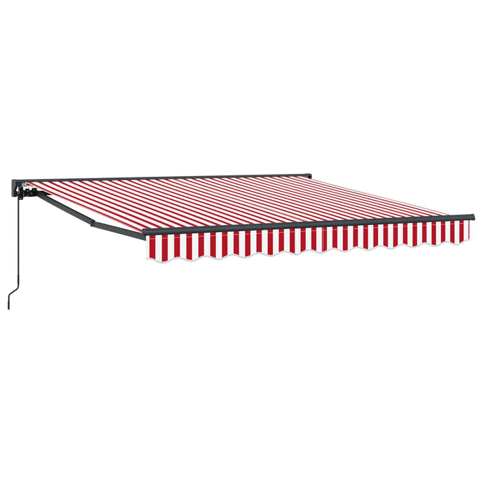 Cortina Retractabilă Manual Roșu și Alb 350 x 250 cm - WALTI WALTI