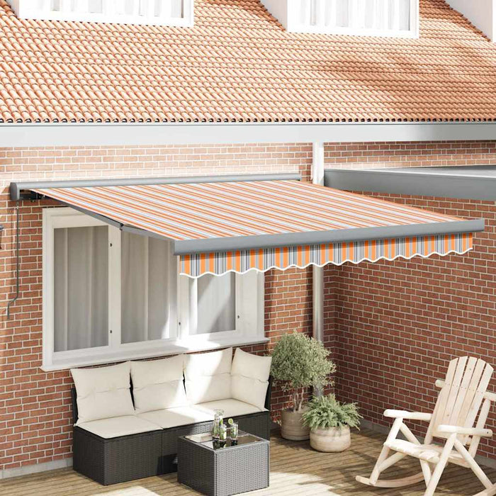 Cort retracabil manual cu dungi colorate, 350x250 cm - WALTI WALTI