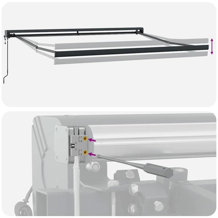 Copertină Multicolour 350 x 250 x 165 cm Poliester și Aluminiu - WALTI WALTI