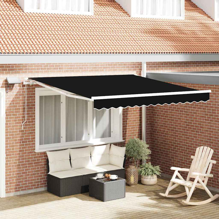 Cortina Retractabilă Negru 350 x 250 cm Material textil și oțel - WALTI WALTI