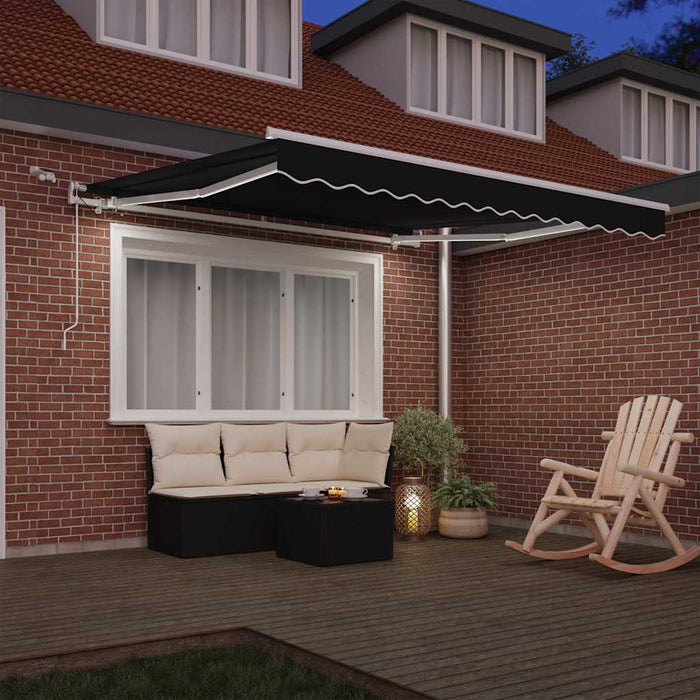 Cortina Retractabilă Negru 350 x 250 cm Poliester și metal - WALTI WALTI