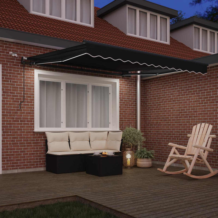 Țesătură pentru copertină cu Negru 350 x 250 cm Poliester - WALTI WALTI