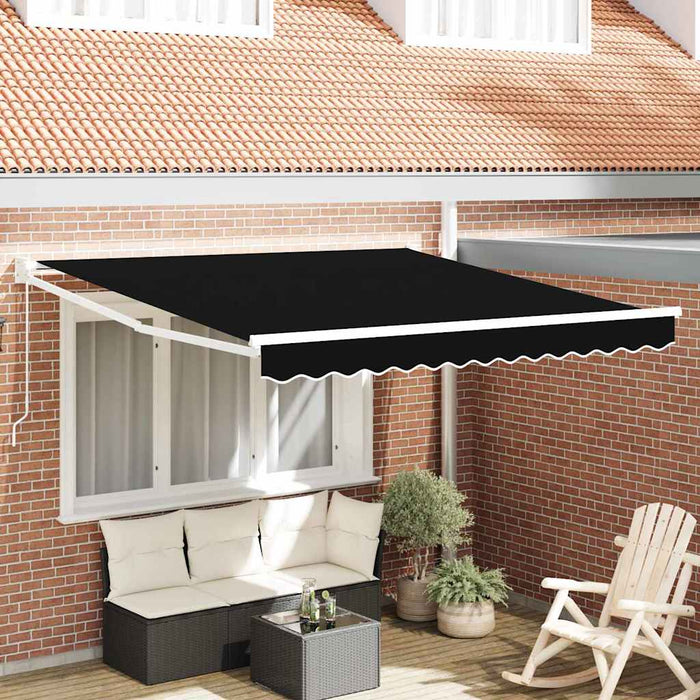 Cortina Retractabilă Negru 350 x 250 cm Poliester și Aluminiu - WALTI WALTI