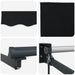 Cortina Retractabilă Negru 350 x 250 cm Poliester și Aluminiu - WALTI WALTI