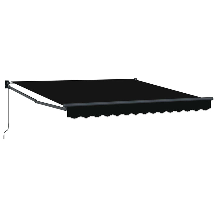 Cortina Retractabilă Negru 350 x 250 cm Poliester și Aluminiu - WALTI WALTI