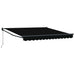 Cortina Retractabilă Negru 350 x 250 cm Poliester și Aluminiu - WALTI WALTI