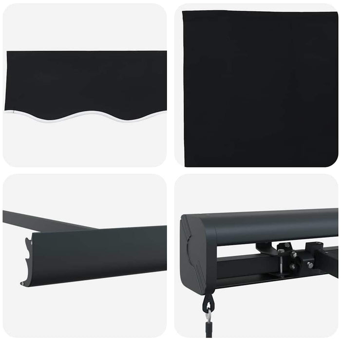 Pânză Retractabilă Manuală Neagră 350x250 cm - WALTI WALTI