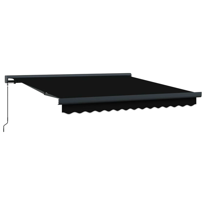 Pergolă Manuală 3,5 x 2,5 m Negru 100% Polyester - WALTI WALTI