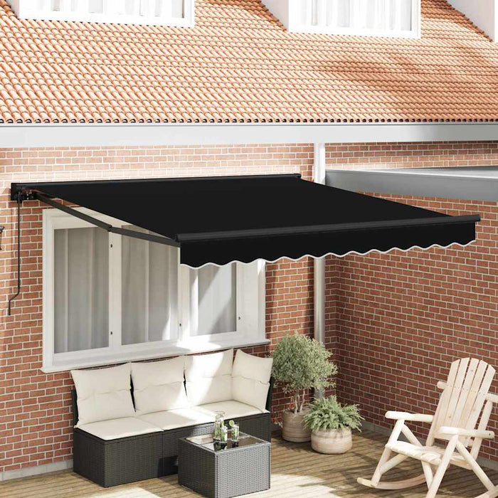 Cortina Retractabilă Negru 350 x 250 cm Poliester și metal - WALTI WALTI