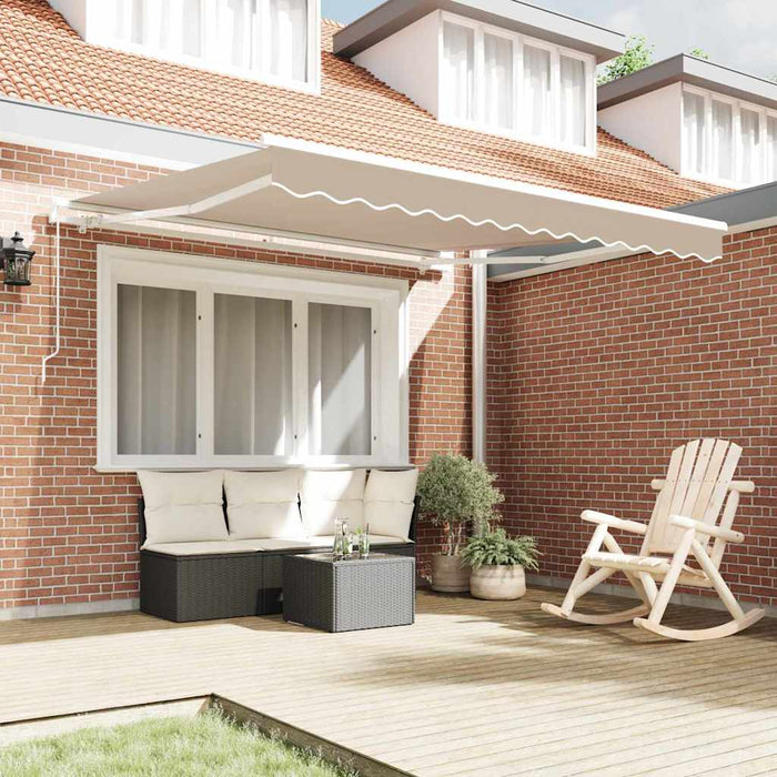 Cortina Retractabilă Bej 350 x 250 cm Poliester și Aluminiu - WALTI WALTI