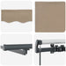 Cortina Retractabilă Manual Bej 350 x 250 cm țesătură - WALTI WALTI