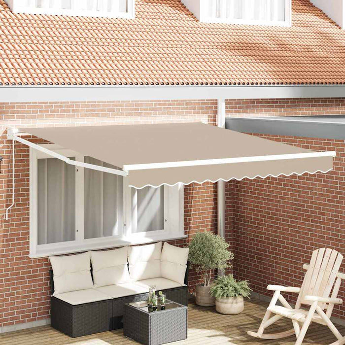 Cortina Retractabilă Bej 350 x 250 cm Poliester și Aluminiu - WALTI WALTI