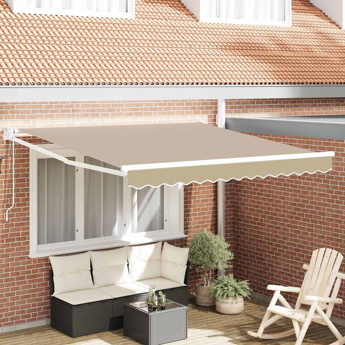 Cortina Retractabilă Bej 350 x 250 cm Poliester și Aluminiu - WALTI WALTI