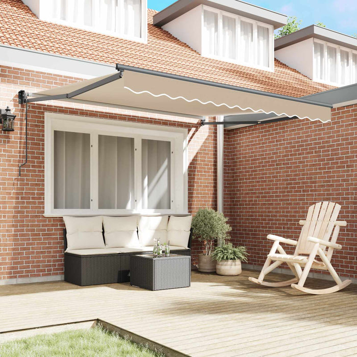 Cortina Retractabilă Bej 350 x 250 cm Poliester și Aluminiu - WALTI WALTI