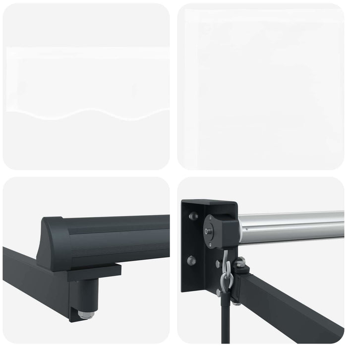 Copertină retractabilă manuală Alb 350 x 250 cm - WALTI WALTI