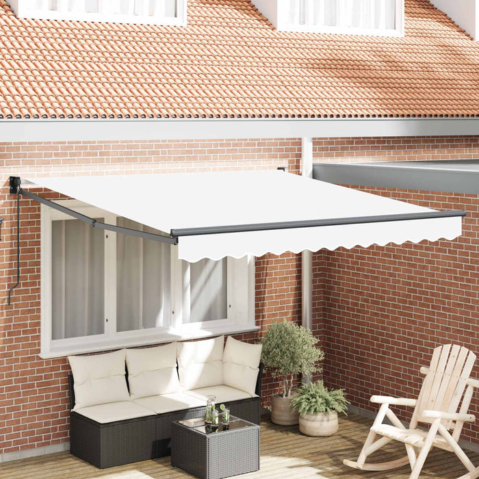 Copertină retractabilă manuală Alb 350 x 250 cm - WALTI WALTI