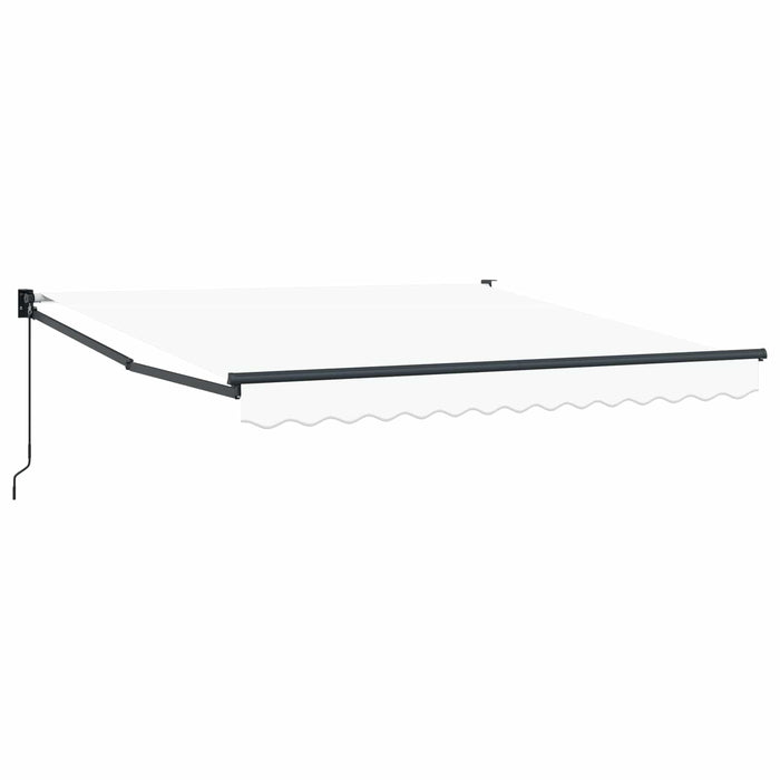 Copertină retractabilă manuală Alb 350 x 250 cm - WALTI WALTI