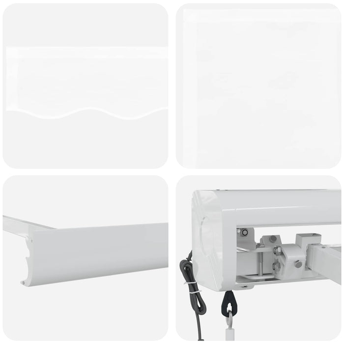 Copertină Alb 350 x 250 x 165 cm Poliester și Aluminiu - WALTI WALTI