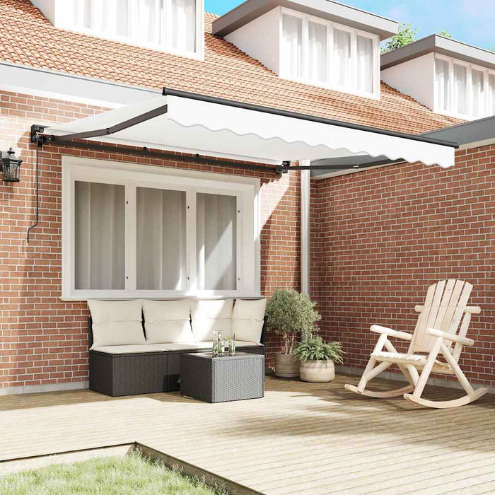 Cortina Retractabilă Manual Alb 350 x 250 cm Poliester și metal - WALTI WALTI