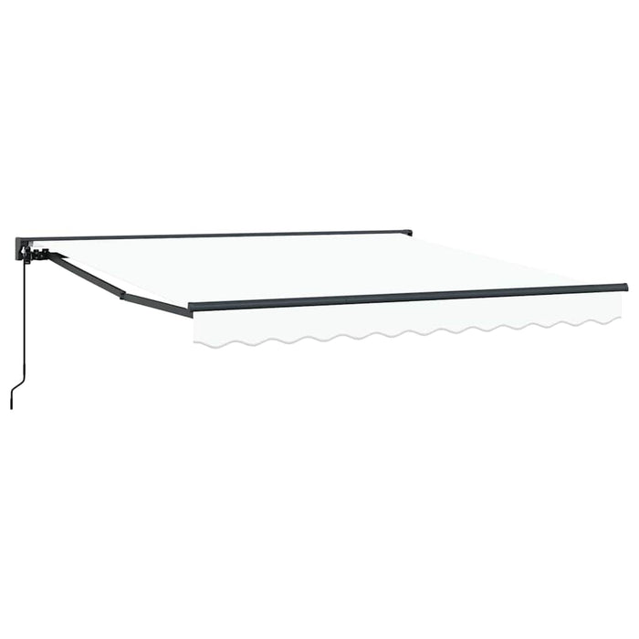 Cortina Retractabilă Manual Alb 350 x 250 cm Poliester și metal - WALTI WALTI