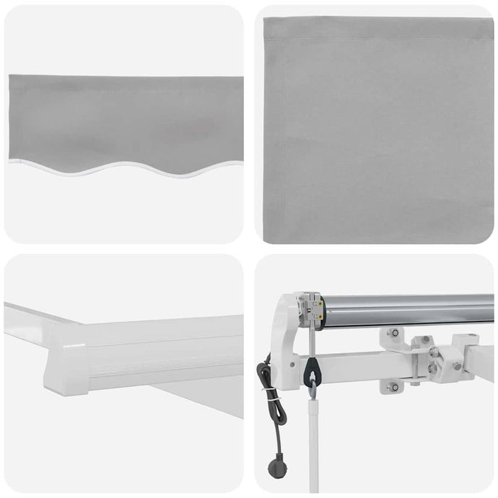 Copertină retractabilă Gri deschis 350 x 250 cm WALTI
