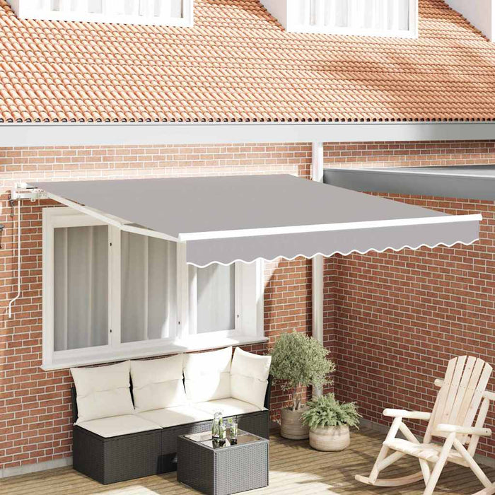 Copertină retractabilă Gri deschis 350 x 250 cm WALTI
