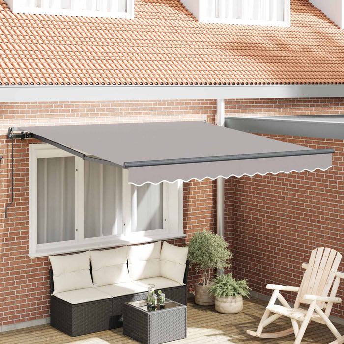Cortina Retractabilă Gri deschis 350 x 250 cm Poliester și oțel - WALTI WALTI