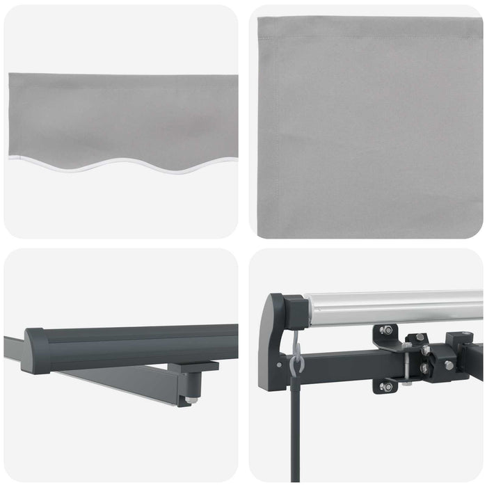 Copertină retractabilă Gri deschis 350 x 250 cm WALTI