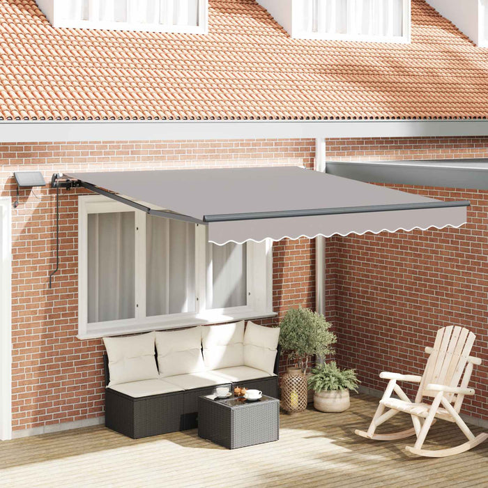 Copertină retractabilă Gri deschis 350 x 250 cm WALTI