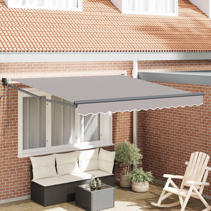 Copertină retractabilă Gri deschis 350 x 250 cm WALTI