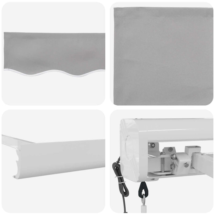 Copertină Gri deschis 350 x 250 x 165 cm Poliester și Aluminiu - WALTI WALTI