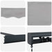 Saună manuală retractabilă , gri deschis, 350 x 250 cm - WALTI WALTI