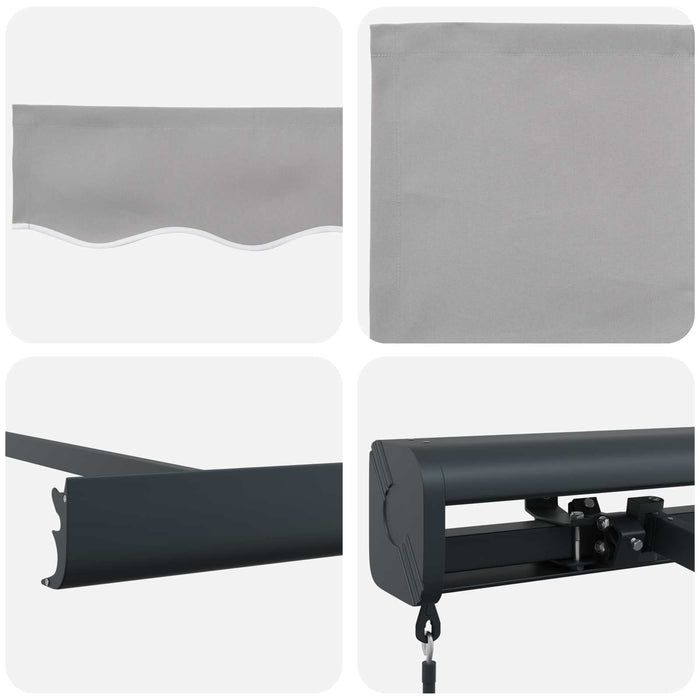 Copertină retractabilă Gri deschis 350 x 250 cm WALTI