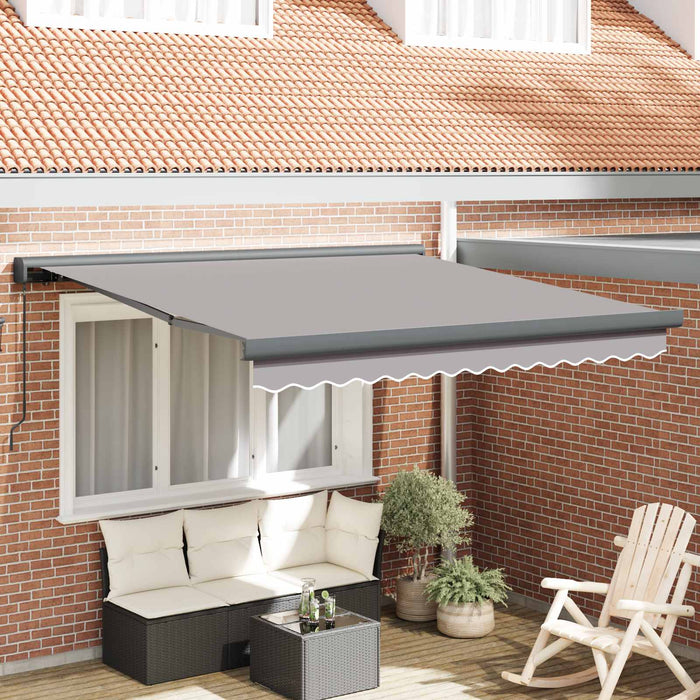 Copertină retractabilă Gri deschis 350 x 250 cm WALTI