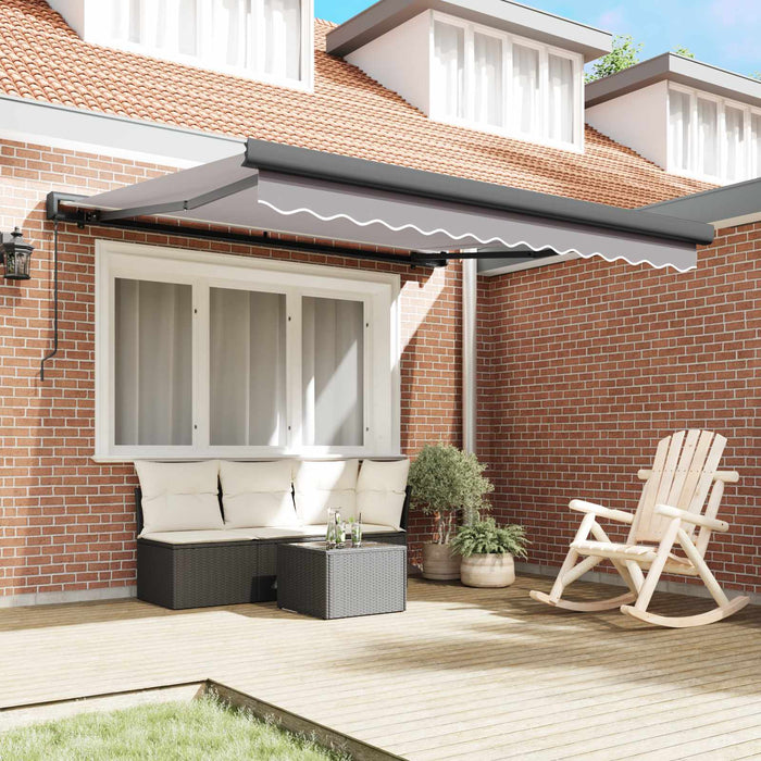 Copertină retractabilă Gri deschis 350 x 250 cm WALTI