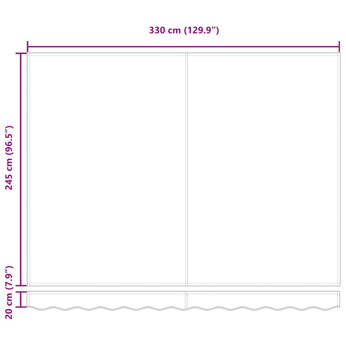 Copertină retractabilă Gri deschis 350 x 250 cm WALTI