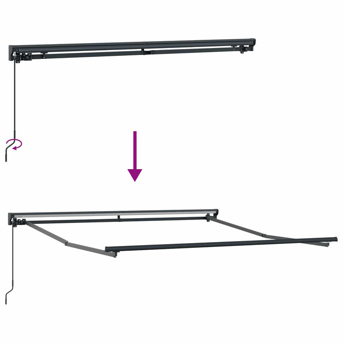 Cadru de copertină Gri deschis 350 x 250 cm WALTI
